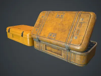 Metal Case PBR Game Ready Low-poly 3D model