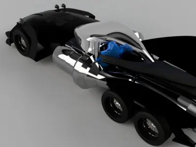Batmobile batman car with wings 3D model