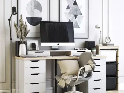 Office workplace 21 3D model