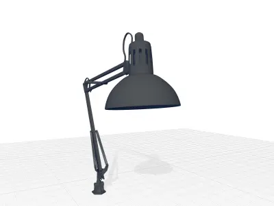 Black Ruthie Desk Lamp 3D model
