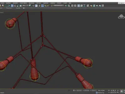 Divergence Pendant Light Low-poly 3D model