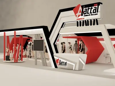 Exhibition Booth Cloths 3Ds Max 2018 - Vray 3D model