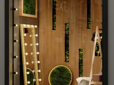 Green Shop Window 3D model