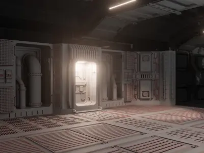 Simulation base control room  3D model