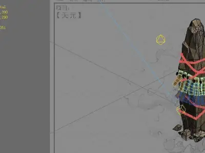 Game model - tied spiritual column 3D model