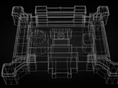Low Poly Palace Of The Parliament - Romania Low-poly 3D model