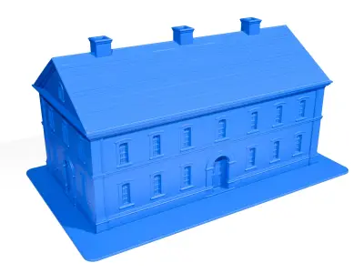 Train station building 3D print model
