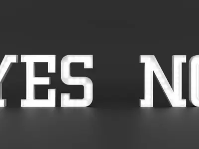 Yes No Lights 3D model