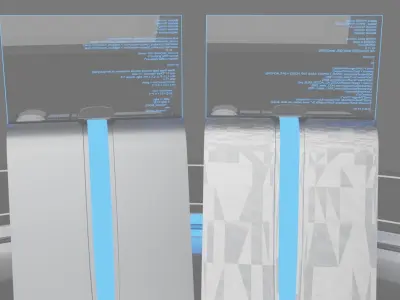 Sci-Fi Neon Computer 3D model