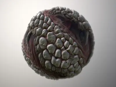 Material Skin Monster 9 Seamless PBR Texture Texture