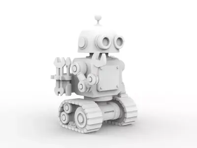 Cartoon Robot 3D Printable 3D print model