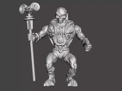 SKELETOR LASER LIGHT MOTU VINTAGE ACTION FIGURE COMPLETE 3D print model