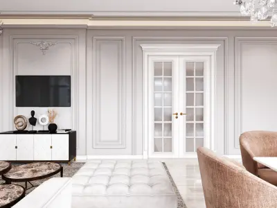 Living room interior design 3D model