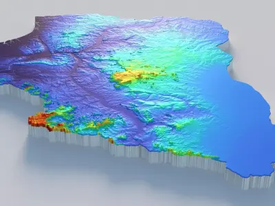 Nigeria Terrain Country 3D model