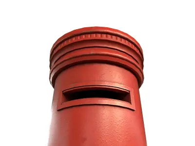 Postbox Low-poly 3D model