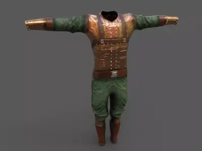  Steampunk  skin 12 Low-poly 3D model