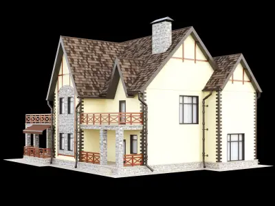 Cottage house 3D model