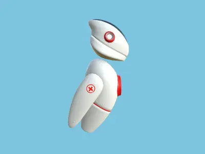 Flying Robot 08 Medic Doctor - Character SciFi Design Low-poly 3D model