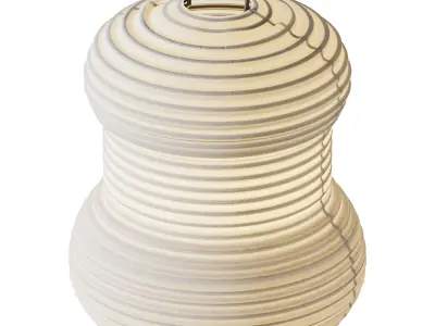 Japanese Noguchi Inspired Table Lamp 3D model