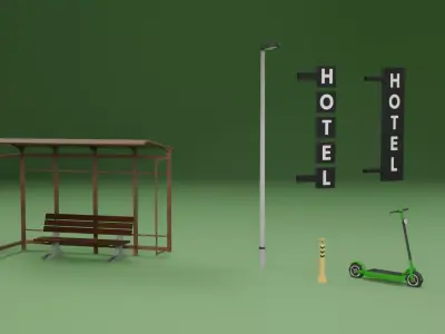 Props Pack 3D Assets Low-poly 3D model