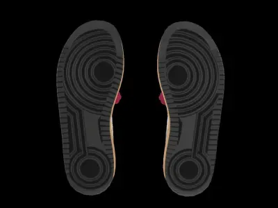 DINO 2 Air Jordan 1 WAYNE LOW Shoes PBR  Low-poly 3D model