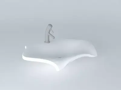 sink bathroom with light Free 3D model