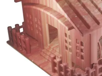 Spectacular Cartoon House Low-poly 3D model