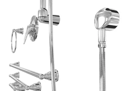 American standard bathroom plumbing fixtures 3D model