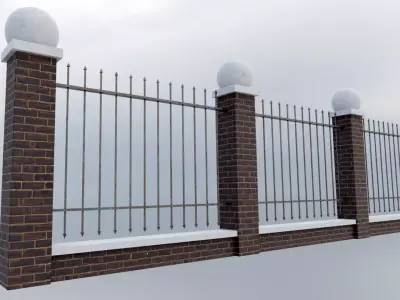 Modular Wall Low-poly 3D model