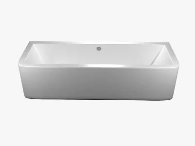 Modern rounded bath Free 3D model