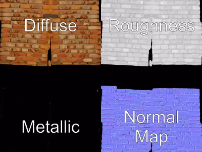 Rustic Brick Wall model pack Texture 2