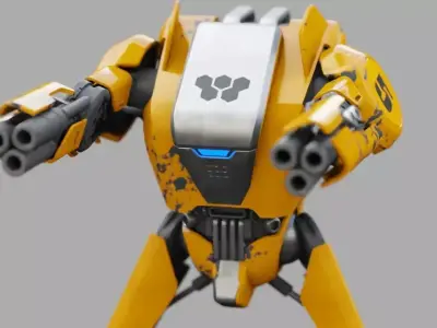 BATTLE DROID DF100  rigged character 3D model