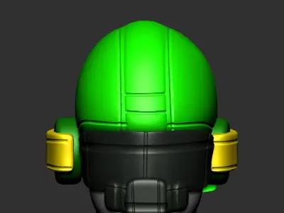 helmet scifi high poly sculpt ver4 3d printable 3D model 3D model purchase
