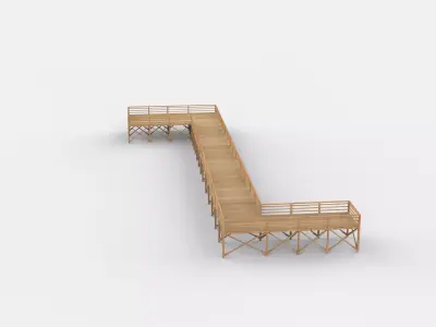 Wooden Jetty 3D model