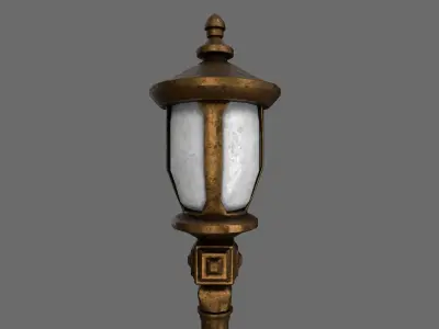 Street Lamp Set Low-poly 3D model