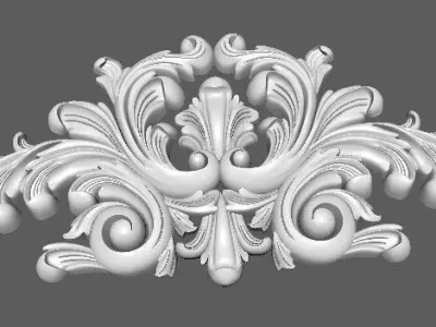 Central decor ornament for furniture 3D model 1122