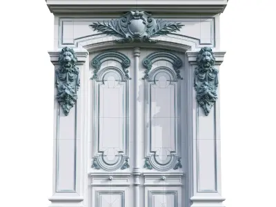 Front Entrance Home Classic Design 4 3D model