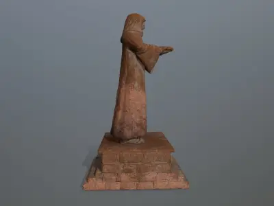 statue set Low-poly 3D model