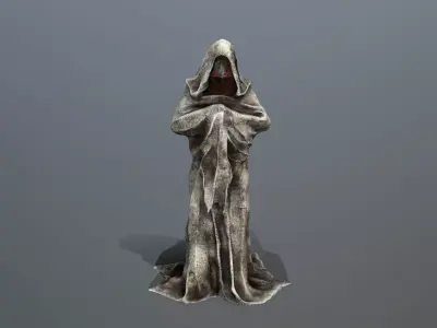old statue Low-poly 3D model