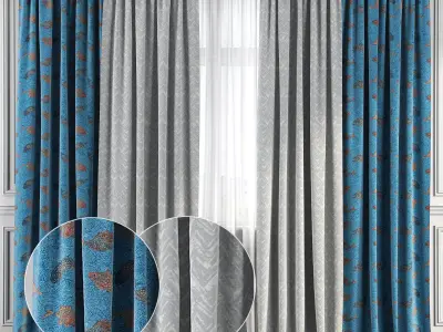 Curtain Set 166 3D model