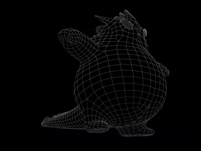 Fatty Character v1 001 Low-poly 3D model