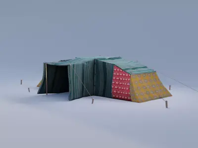Eastern Camping Tent 3D model