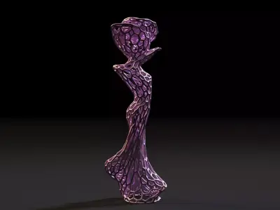 Elegant Rose Voronoi 3D print model