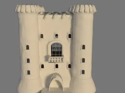 The Old castle Low-poly 3D model