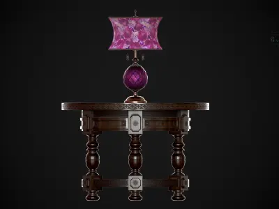 Lampshade-GL01-Pink Low-poly 3D model