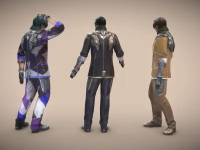 HiTech Corporate Low-poly 3D model