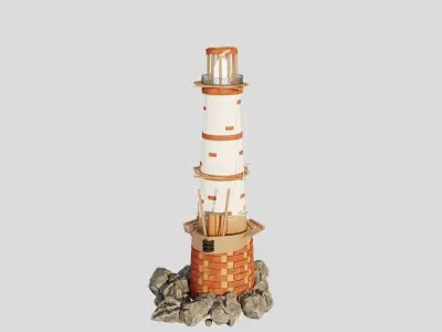 Lighthouse beacon pharos 3D model