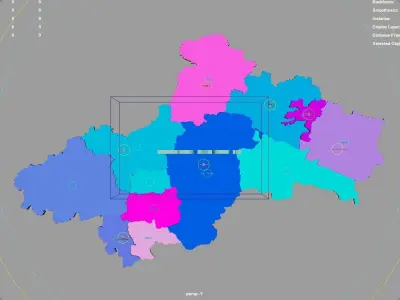 Tokat  Black Sea Region  Turkey map region geography political 3D model
