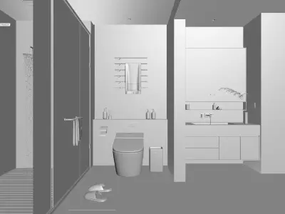 Modern Bathroom 3D Model 3D model