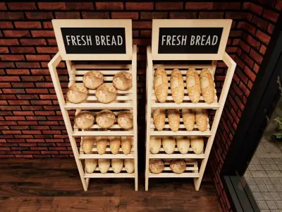 Bakery display rack Free 3D model